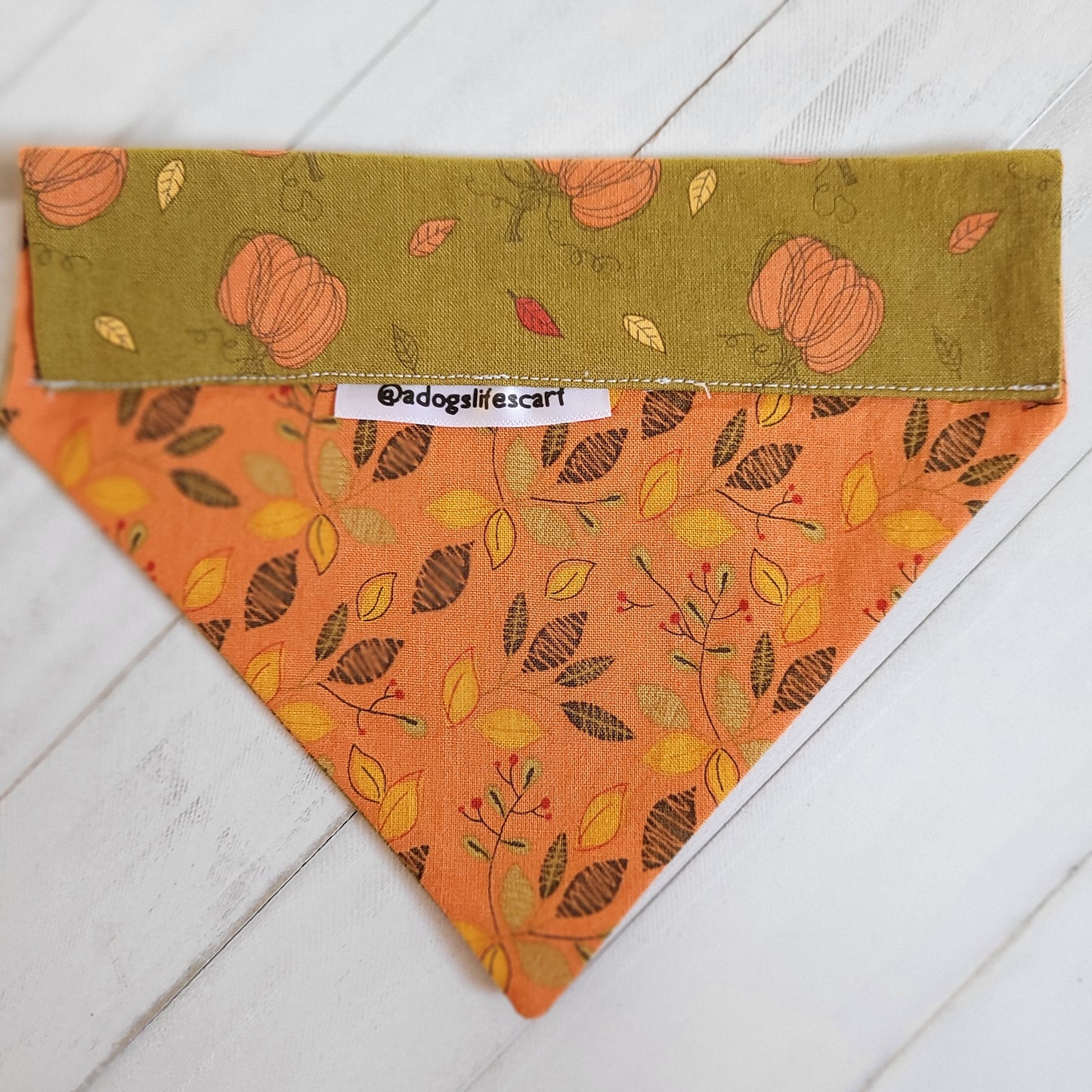 Falling Pumpkins and Leaves Fall Collar Scarf