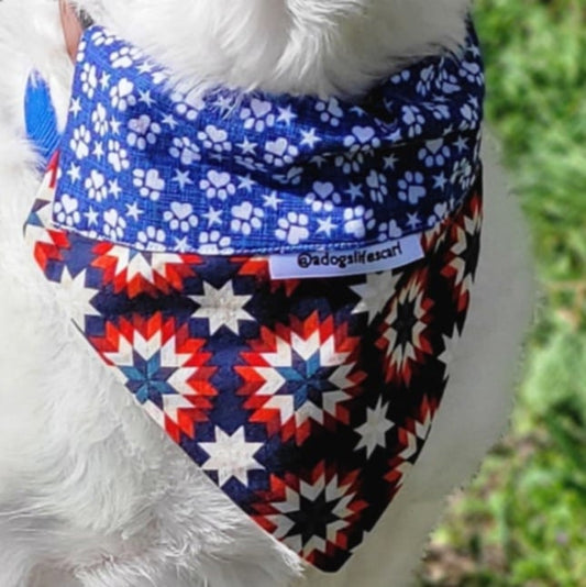 Pawsitively Americana Patriotic Scarf