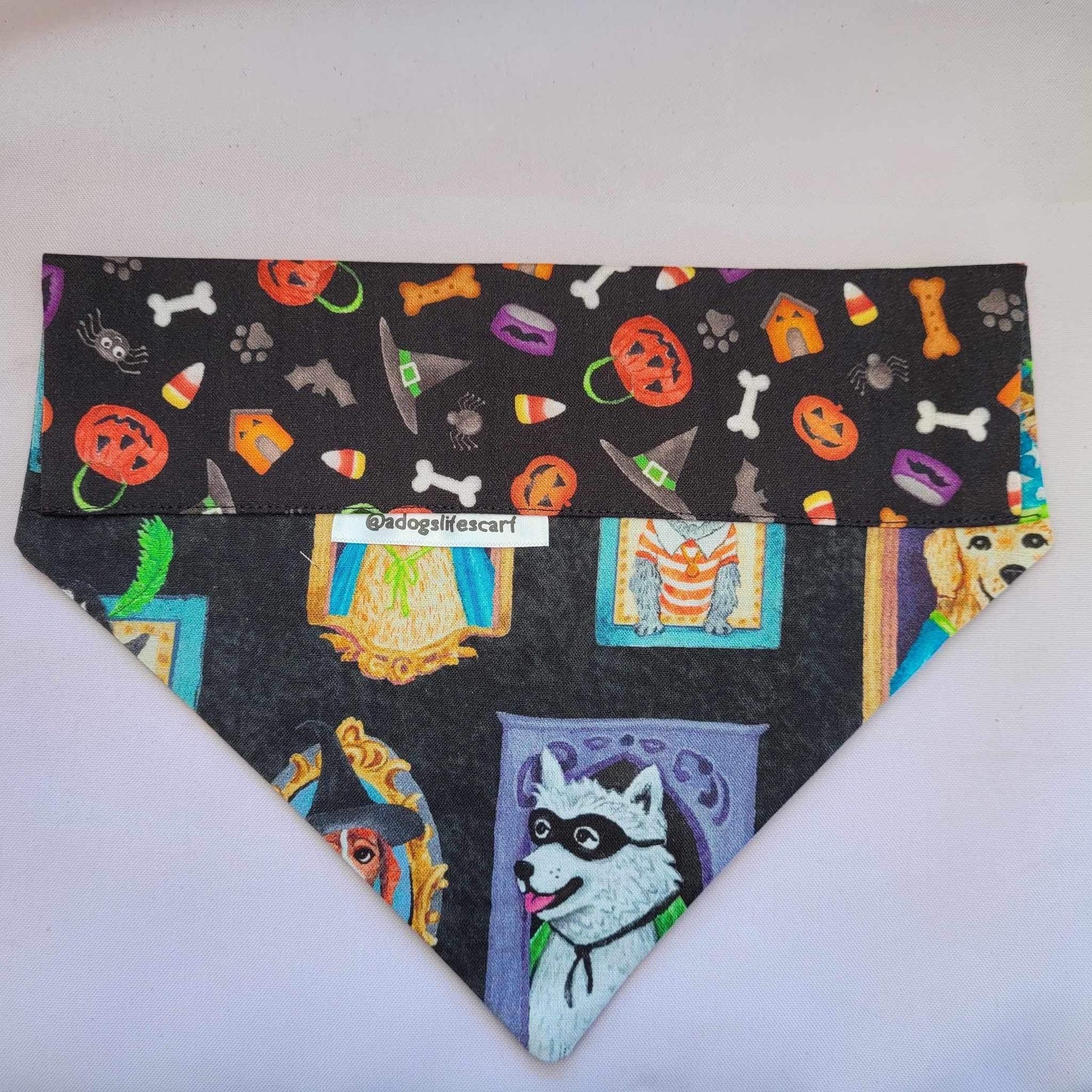 Trick or Treat Dog Portraits Halloween Scarf
