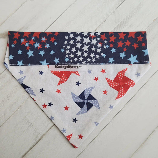 Red, White & Blue Pinwheels Patriotic Scarf