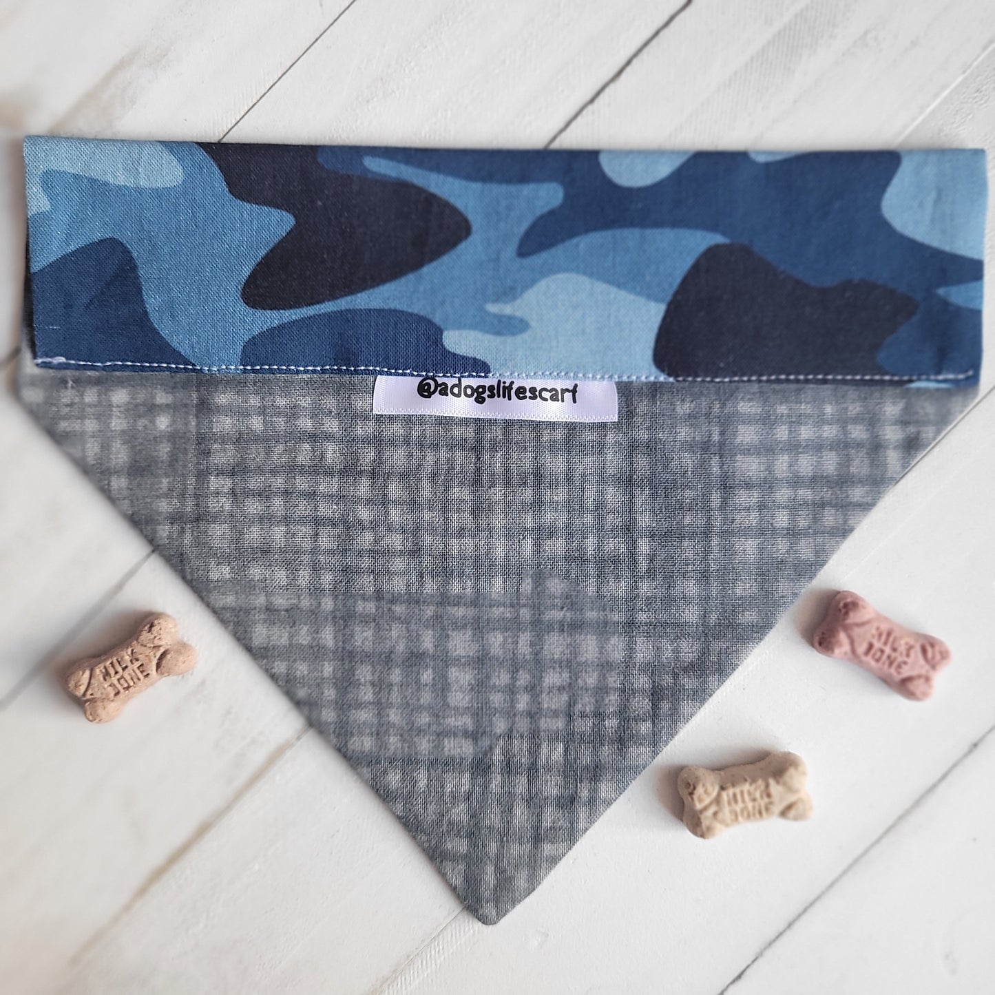 Blue Camo Collar Scarf