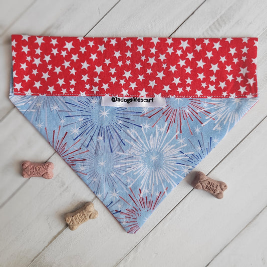 Fireworks and Stars Patriotic Scarf