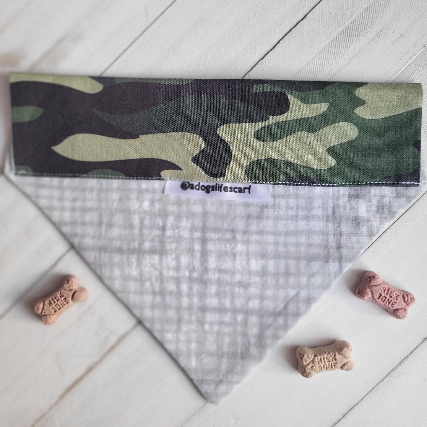 Green Camo Collar Scarf