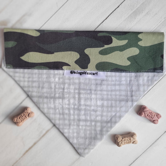 Green Camo Collar Scarf
