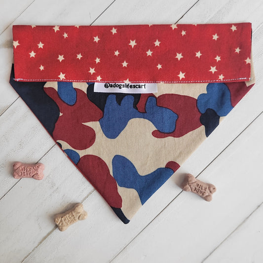 Camo Red, White & Blue Patriotic Scarf