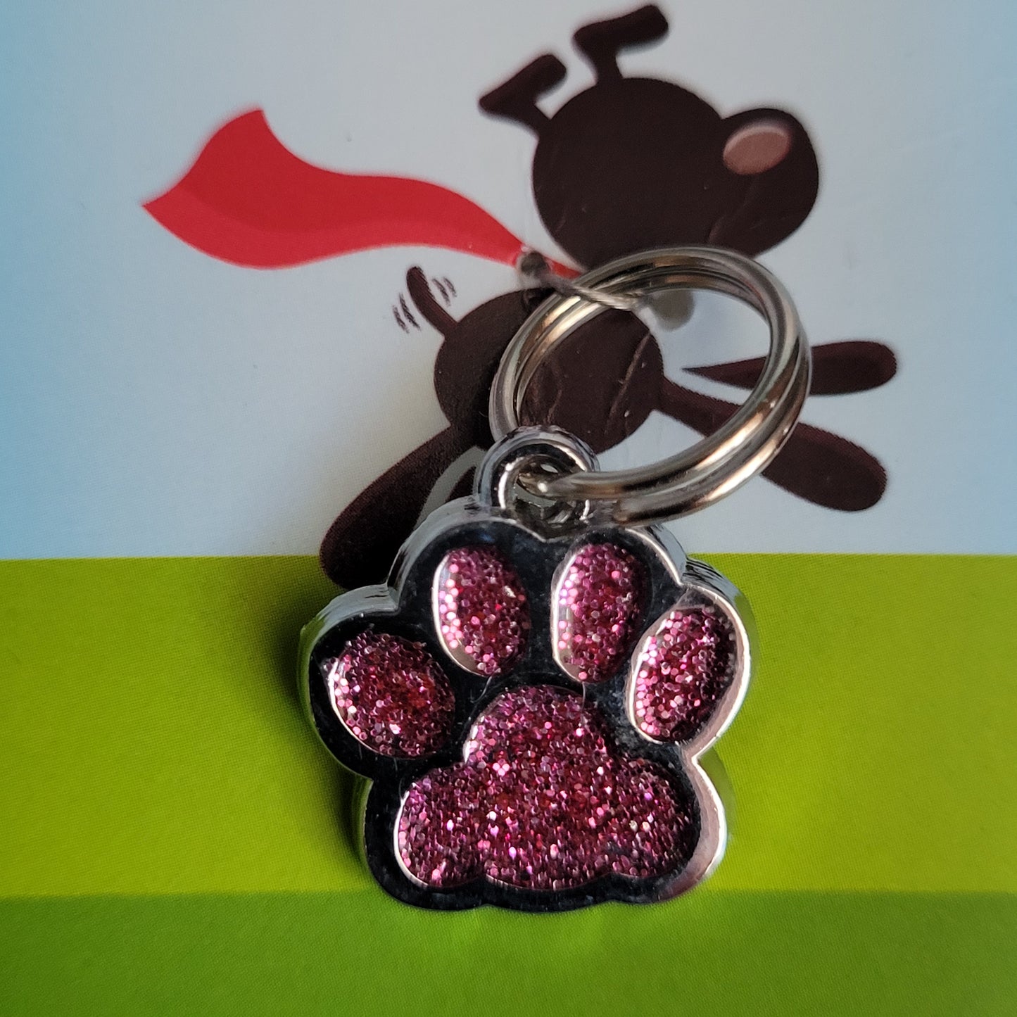 Sparkle Paw Print Collar Charm