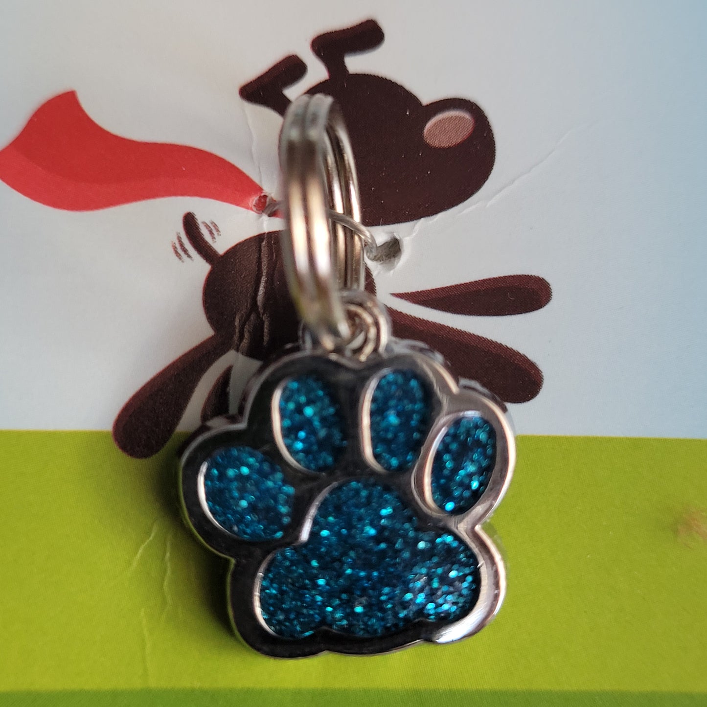 Sparkle Paw Print Collar Charm