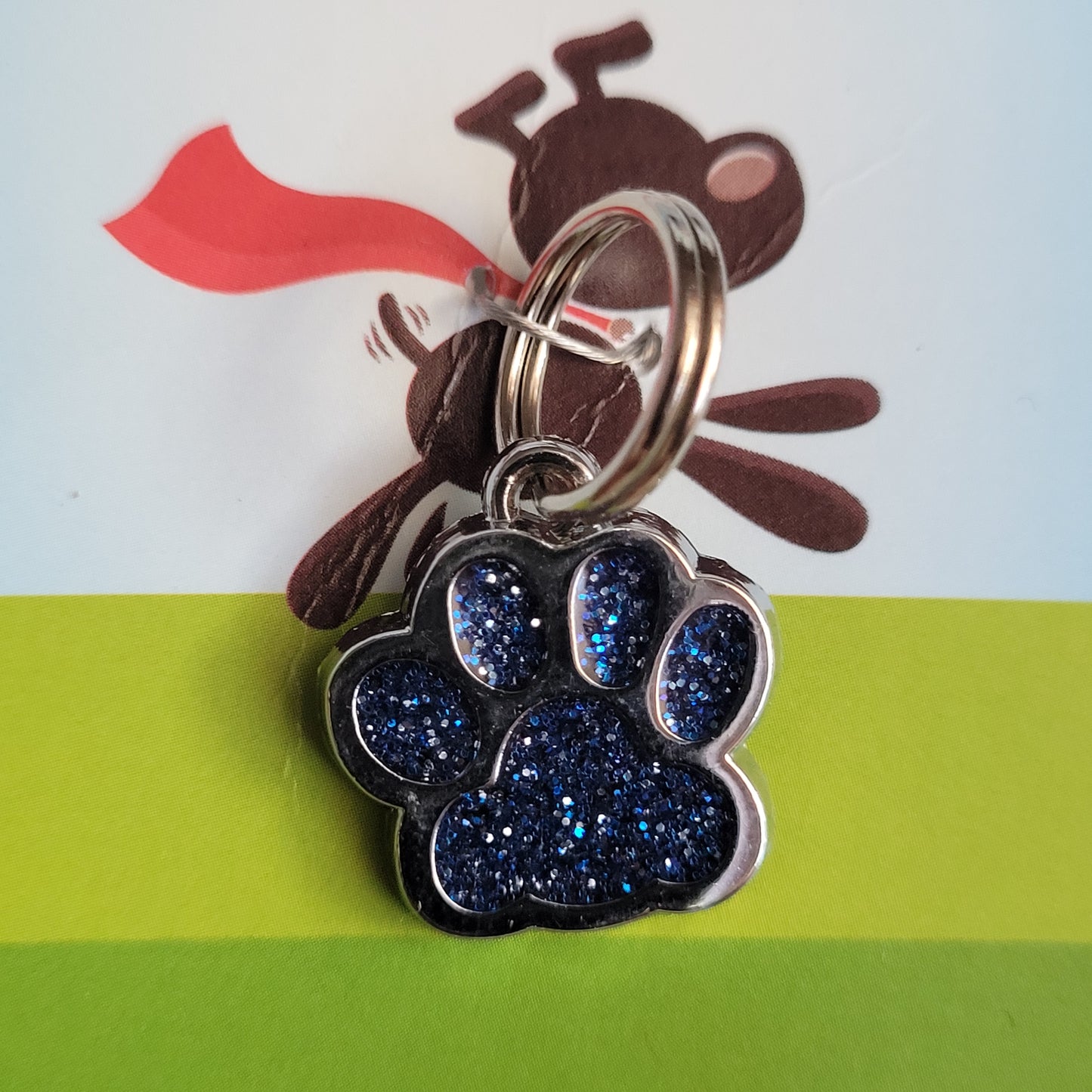 Sparkle Paw Print Collar Charm