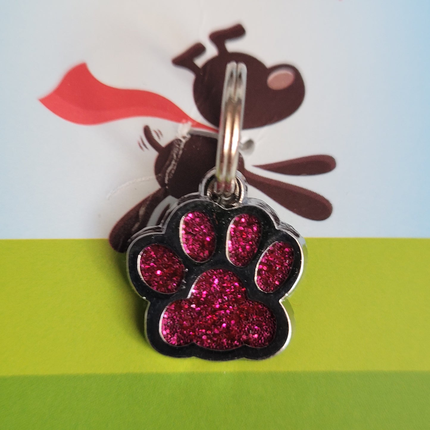 Sparkle Paw Print Collar Charm