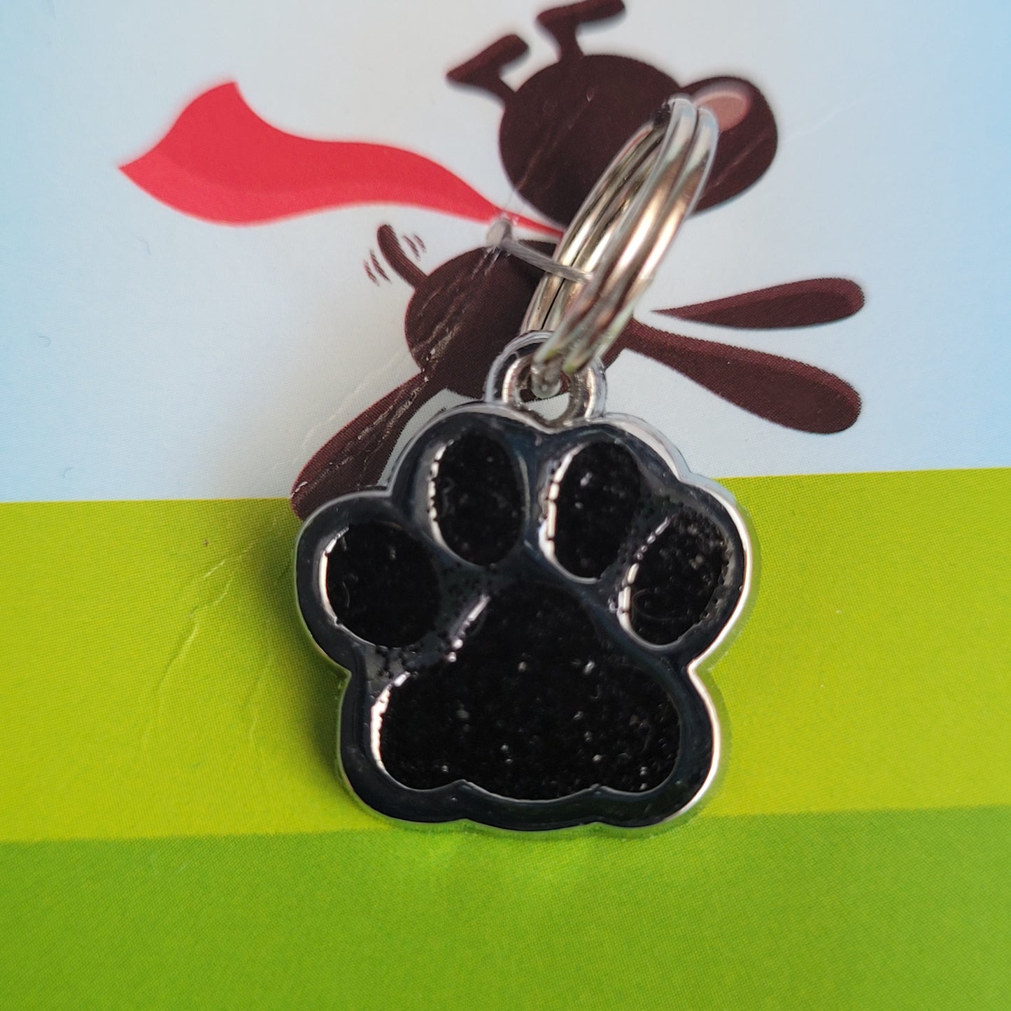 Sparkle Paw Print Collar Charm