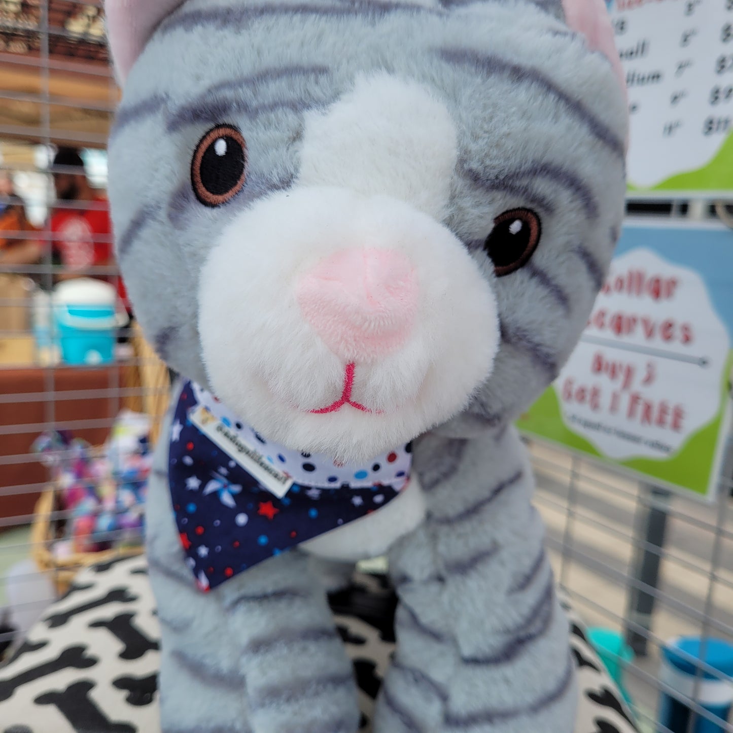 Polka Dot Pinwhwels Patriotic Scarf