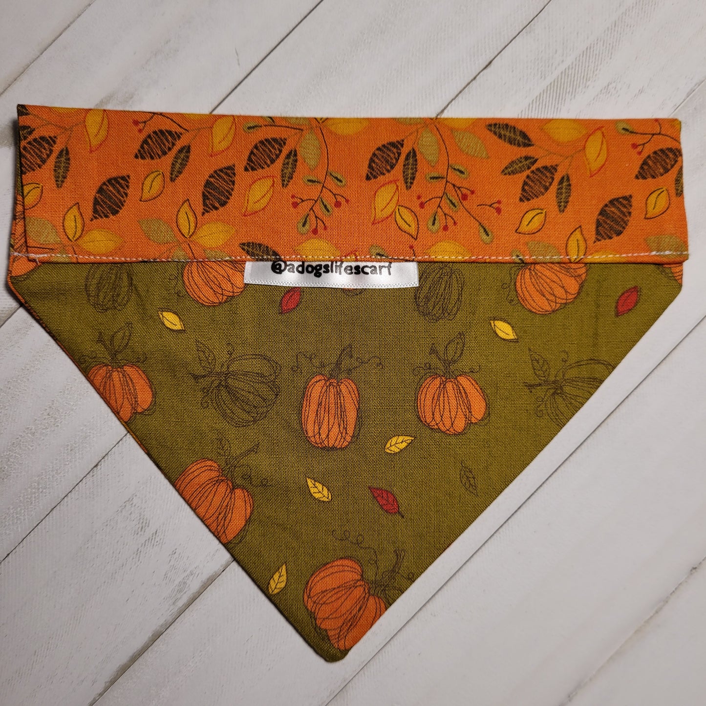 Falling Pumpkins and Leaves Fall Collar Scarf