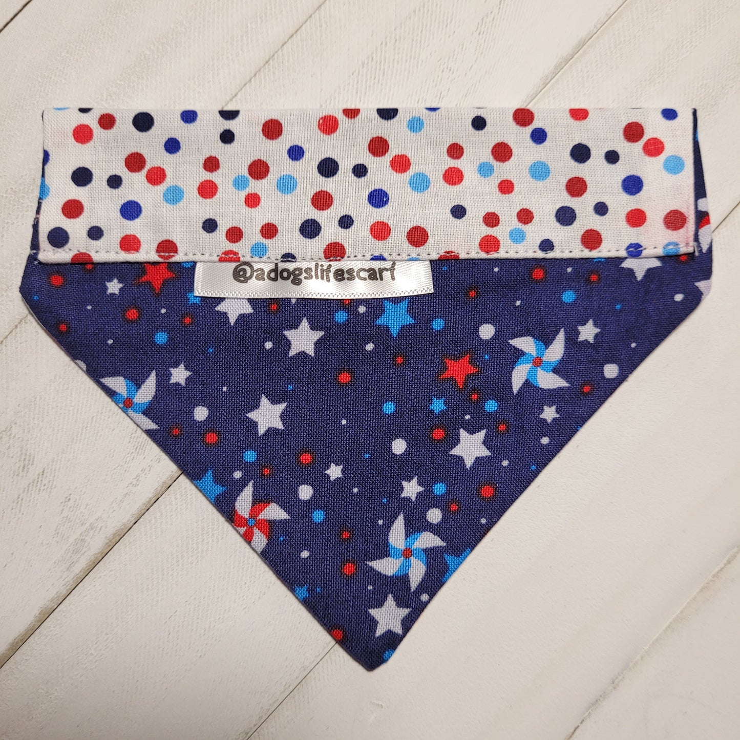 Polka Dot Pinwhwels Patriotic Scarf