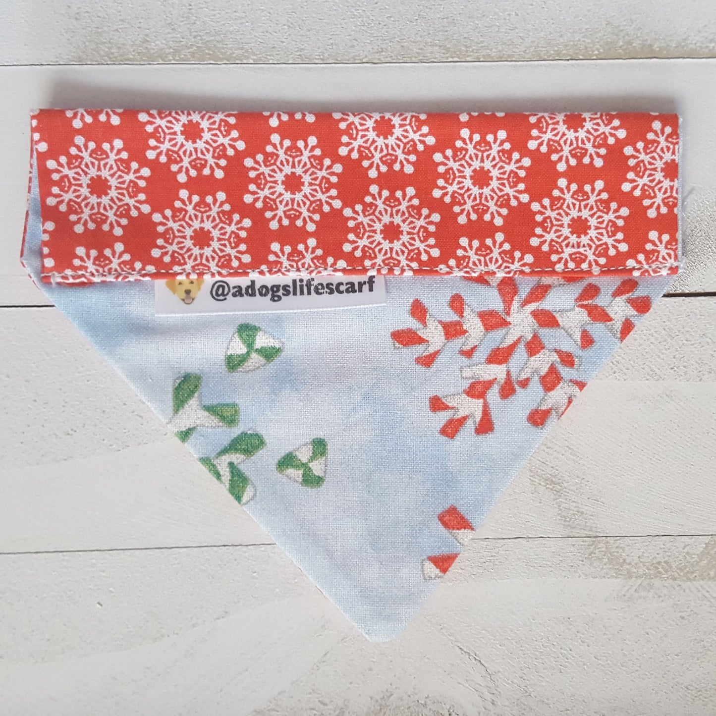 Snowflake Candy Canes Christmas Scarf