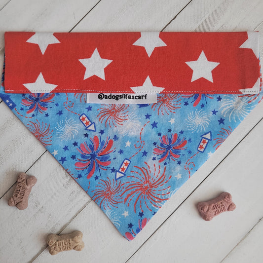 Stars & Fireworks Patriotic Collar Scarf