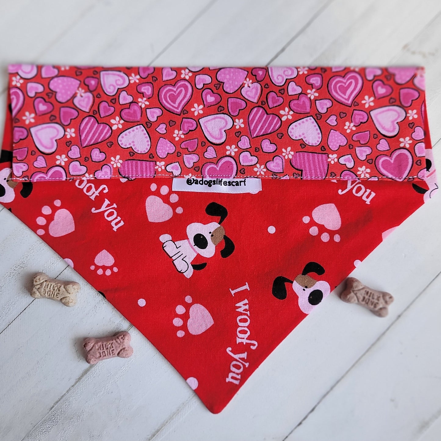 I Woof You Valentine's Scarf