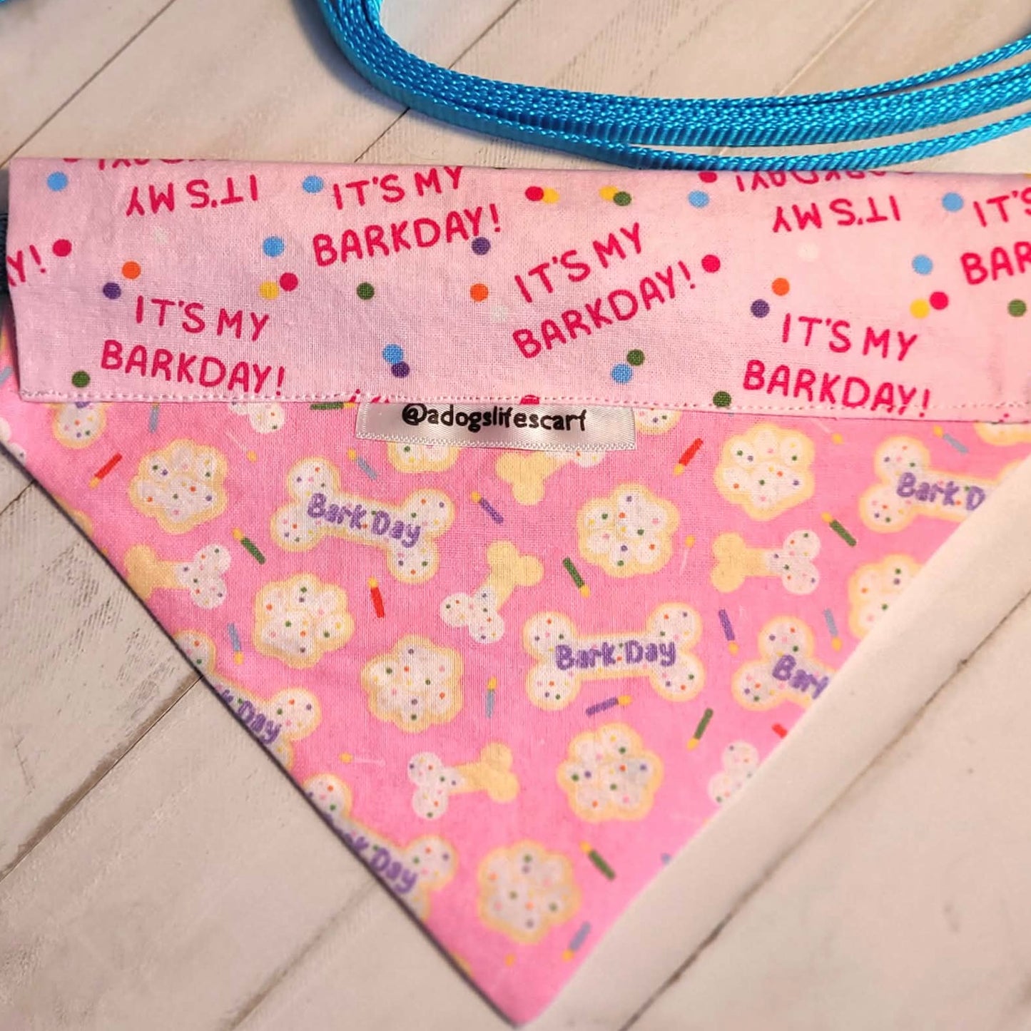 Barkday (pink) Collar Scarf