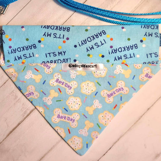 Barkday (blue) Collar Scarf