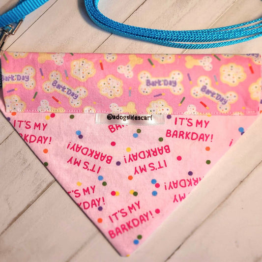 Barkday (pink) Collar Scarf