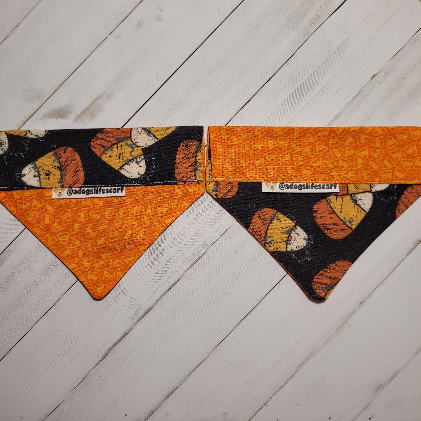 Vintage Candy Corn Halloween Scarf