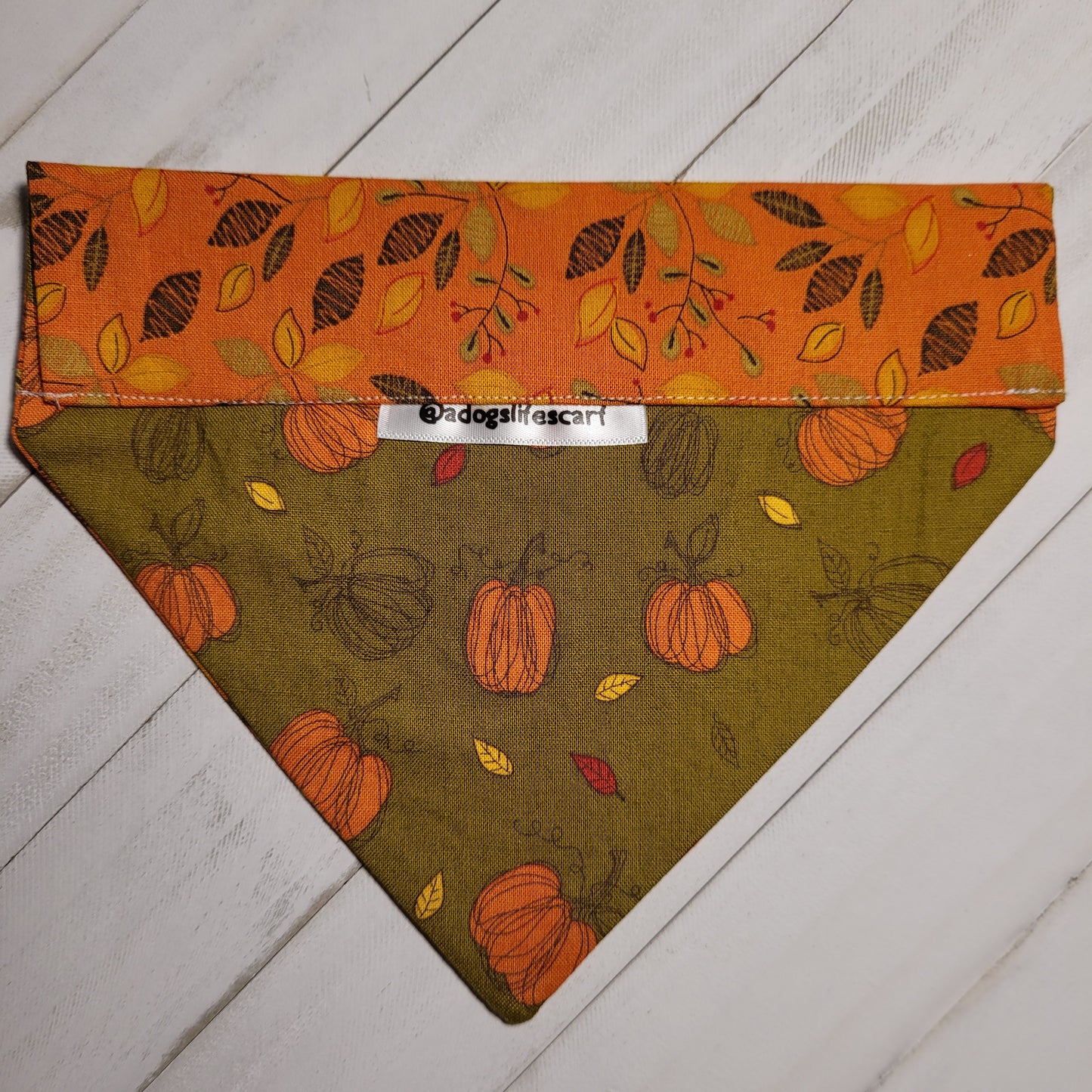 Pumpkins and Leaves Fall Scarf