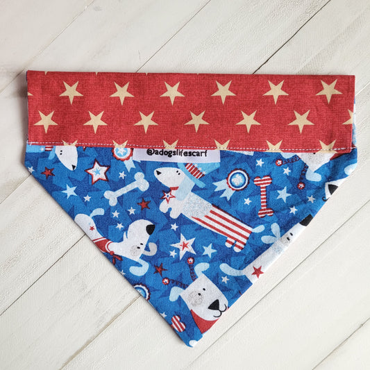 Dogs in the Stars Patriotic Scarf